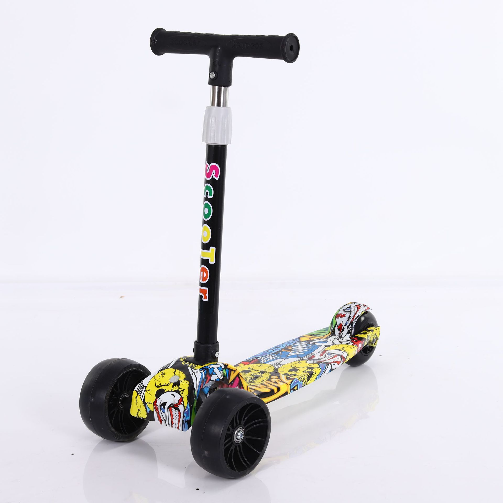 Scooter para niños de 1 a 5 años de edad, un botón plegable puede deslizarse, bebé deslizante, caminante deslizante, monoplaza, coche de alta altura, elevación