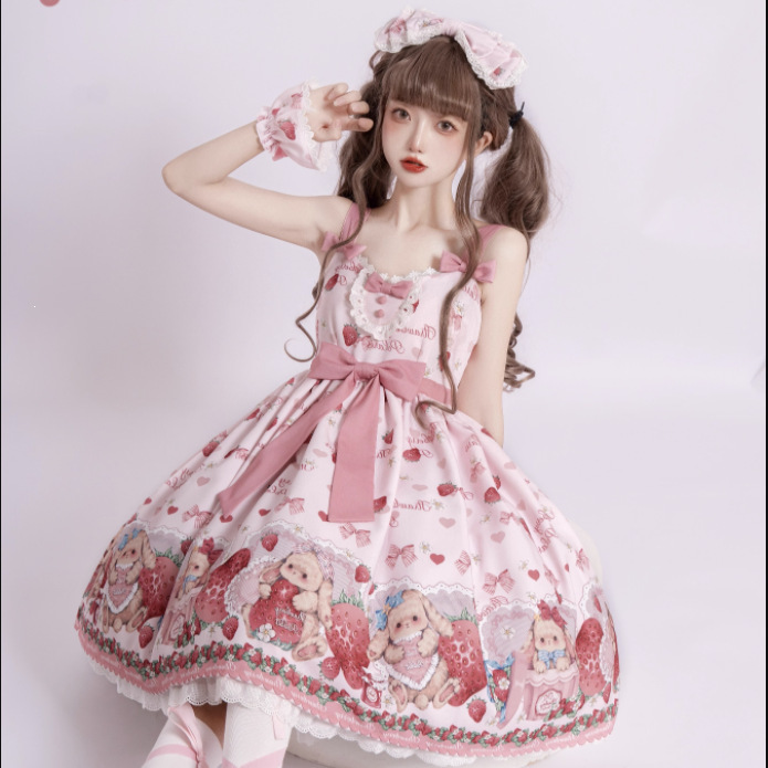 Falling Rabbit Berry Gift Box—Lolita Jsk Dress