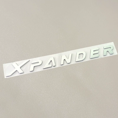 Suitable for Mitsubishi Xpander Hood Logo, English Letter Logo, Mitsubishi Front and Rear Car Logo, Trunk Logo (Car logo) - silver
