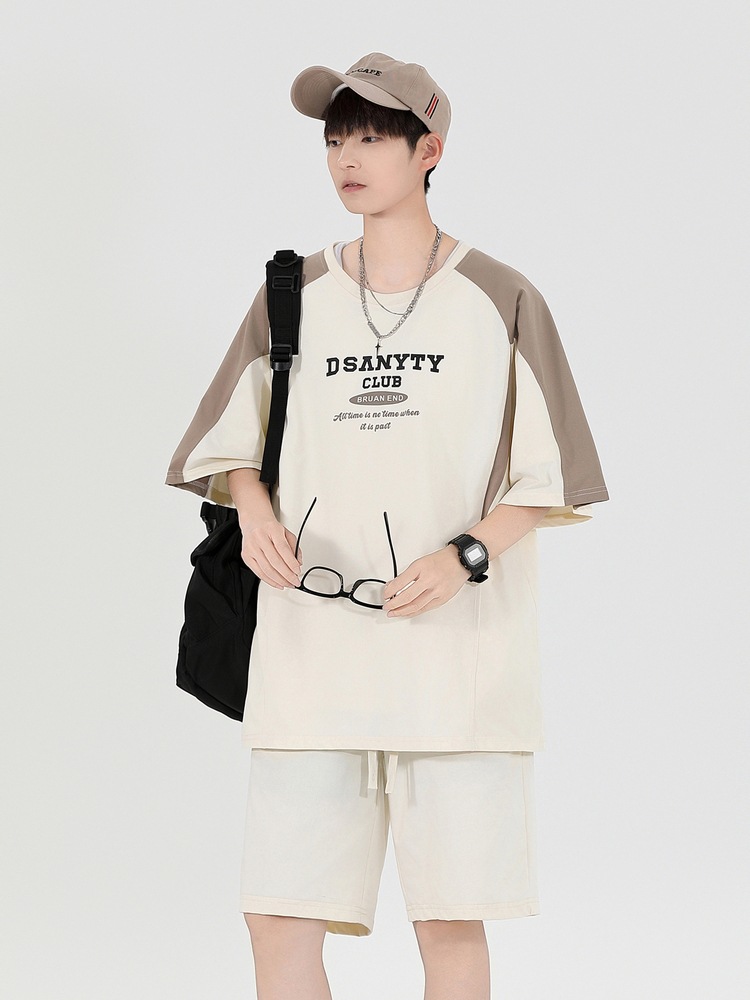 Traje de manga corta deportivo suelto de todo fósforo