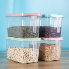 Transparent with Lid Plastic Storage Box for Kitchen Refrigerator, 4L, with Handle, for Eggs and Food Preservation, Grain Storage Box