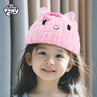 Pony Polly Children's Dry Hair Cap Girls Super Absorbent Quick Drying 2024 New Style Shower Cap Baby Wash Headscarf