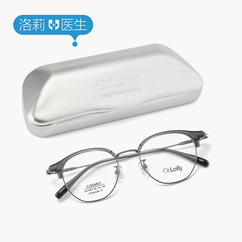 ローリー先生超軽量純チタン近視眼鏡枠暴龍同型ビジネス斯文純欲眉鏡架
