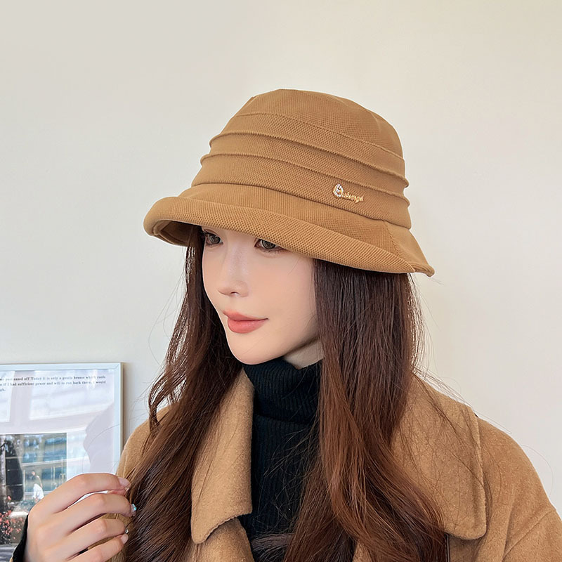 Sombrero de pescador para mujeres primavera y otoño versátil estilo coreano versátil sombrero sombrero sombrero de sol mostrando cara pequeño sombrero de cubo