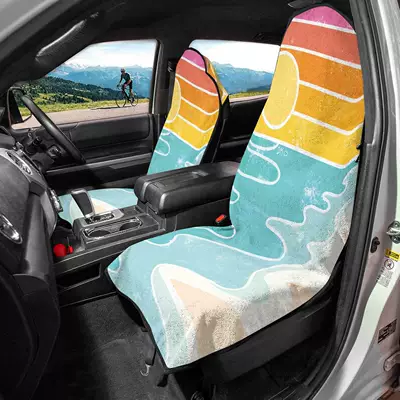 Universal seat cover, 2-piece car seat towel
