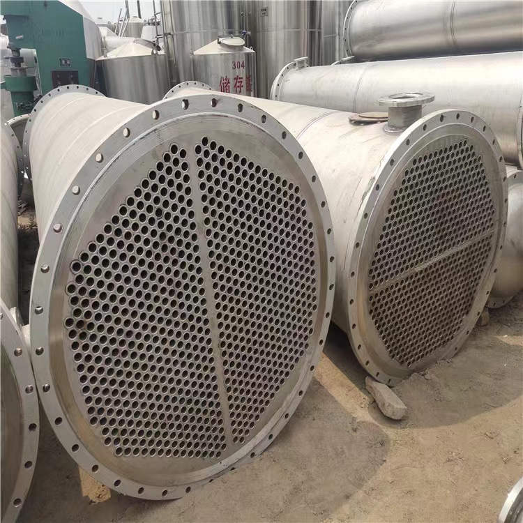现货二手50平方不锈钢冷凝器 高压钛材冷凝器 工业石墨列管冷凝器