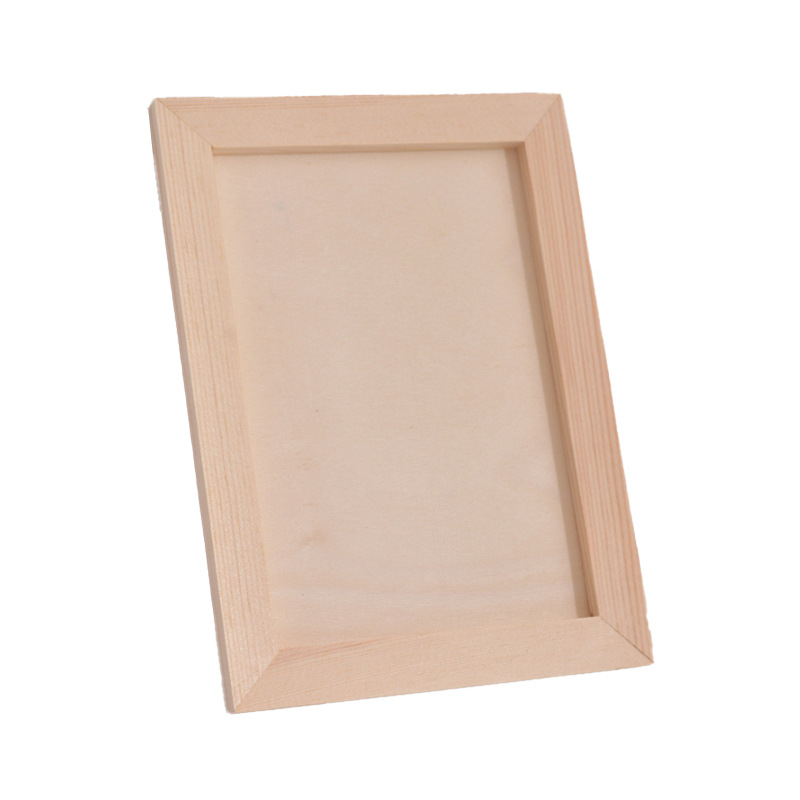 Photo frame from natural wood, digital chain oil, children's clay painting 5