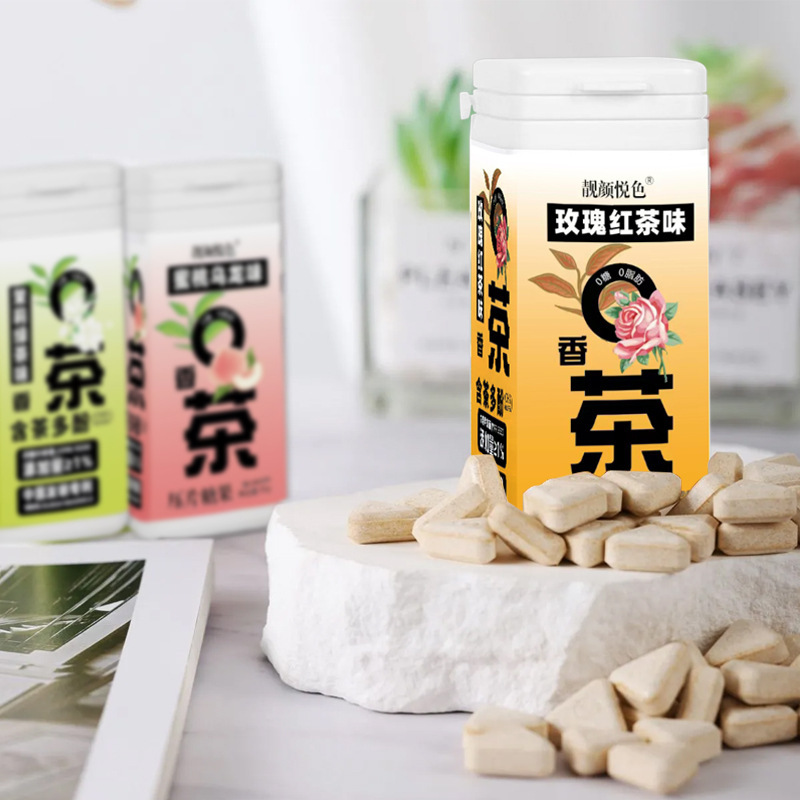 含片茶叶益生菌新款口香糖清新口气持久电商一件代发批发茶叶含片|undefined