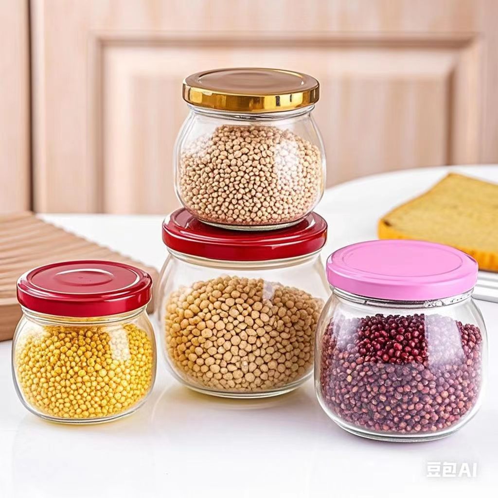 鲜炖燕窝瓶花胶鱼胶分装瓶布丁瓶蜂蜜果酱瓶酱菜瓶耐温大口玻璃瓶