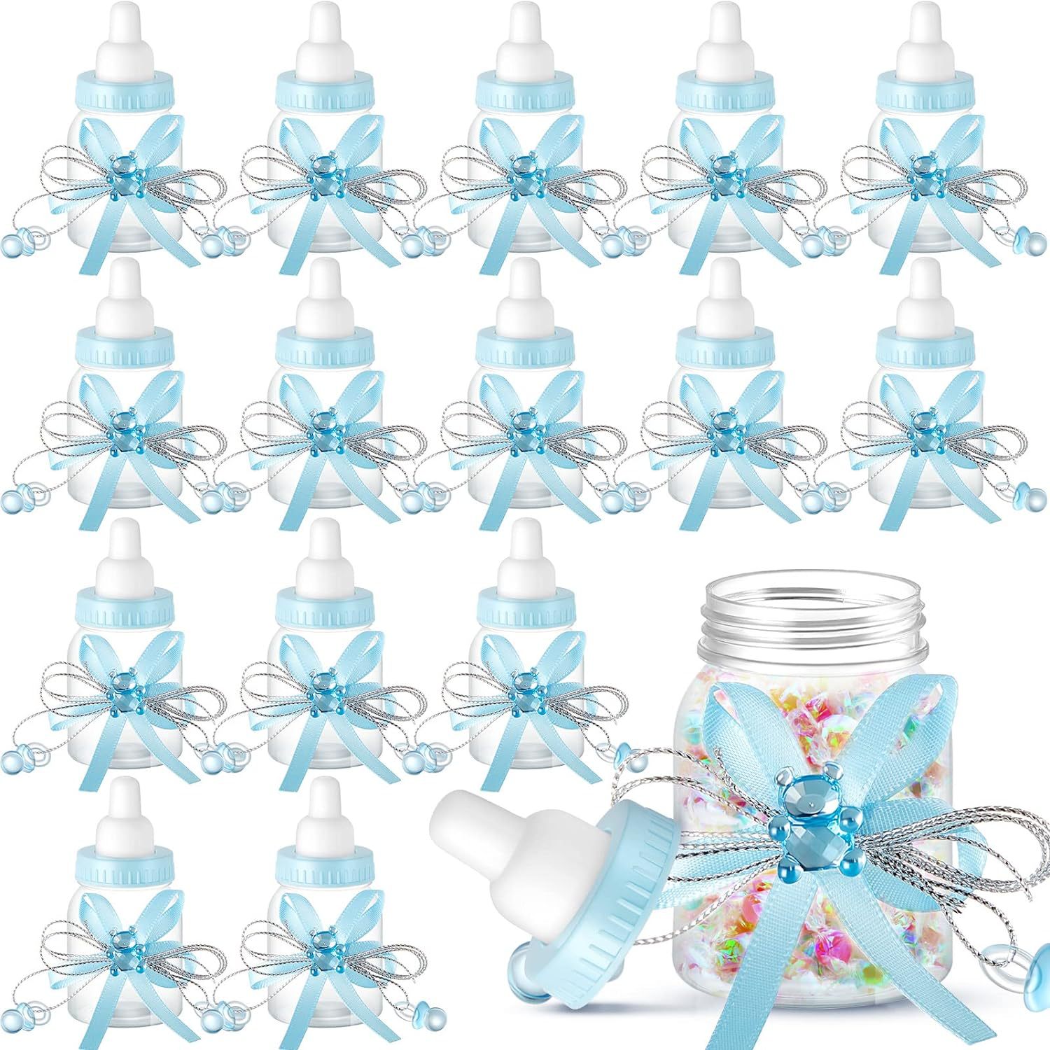 Botella de plástico mini botella de oso caja de botella de dulces bebé luna llena regalo de cumpleaños almacenamiento venta directa transfronteriza