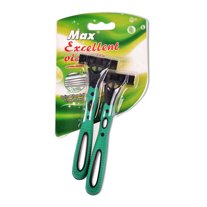 Disposable Manual Razor Three-Layer Old-Fashioned Razor Blade Manual Razor Razor Max Factory Direct Sale