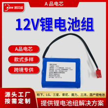 12V锂电池组带保护板正向出线跨境出口源头工厂直销批发A品锂电池