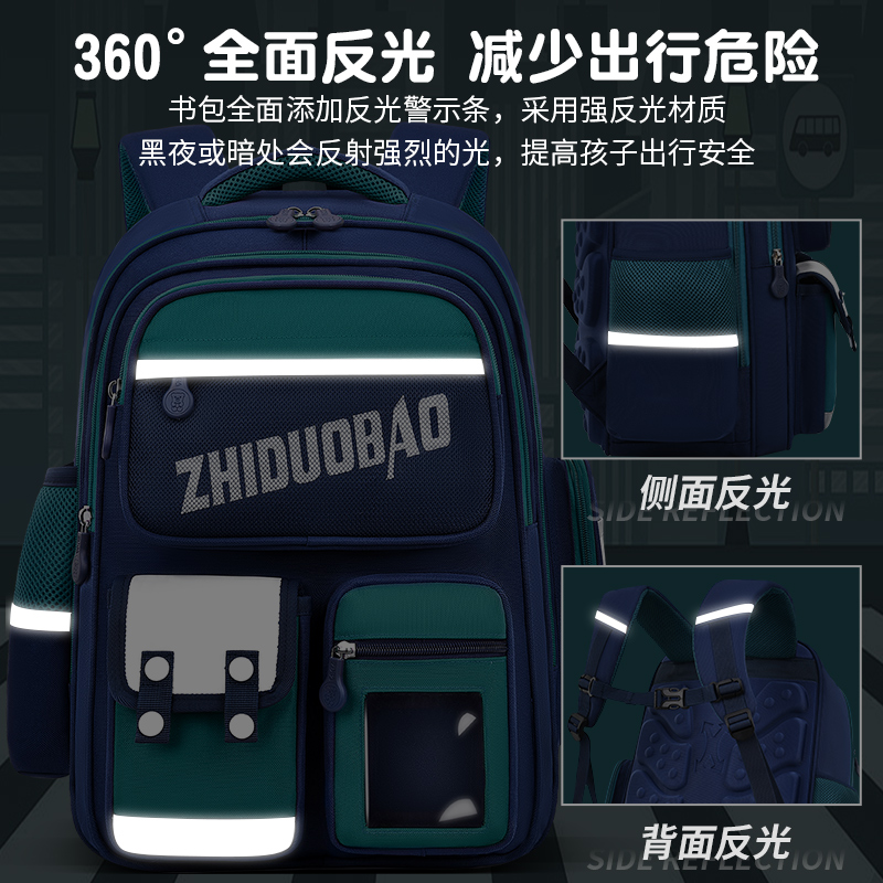 2024 nuevo niño de escuela primaria niñas niños 123 a seis grados bolsas escolares de carga de protección de espalda portátil