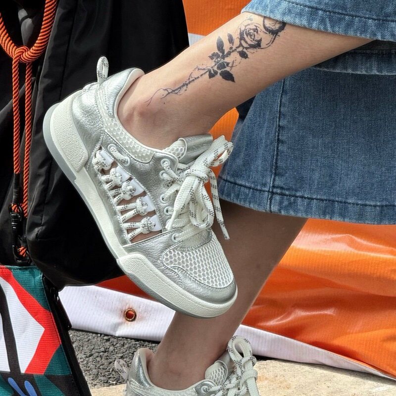 Zuchichizhen 4CM German training shoes, single mesh hollow design, autumn must-have sports casual sneakers, thick-soled versatile women's shoes Zuchichizhen 4CM German training shoes, single mesh hollow design, autumn must-have sports casual sneakers, thick-soled versatile women's shoes