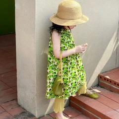 2024 Summer Children's Wear: Chinese-style Cheongsam for Girls – Neck-Hanging, Miniature Stand-Neckline, Modernized Formal Dress & Cheongsam Dress