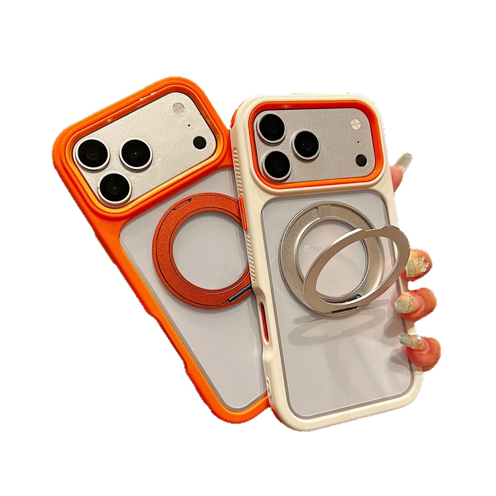 Funda con Soporte Magnético para iPhone 18 Pro Max PC Giratoria 360 Grados Anticaídas