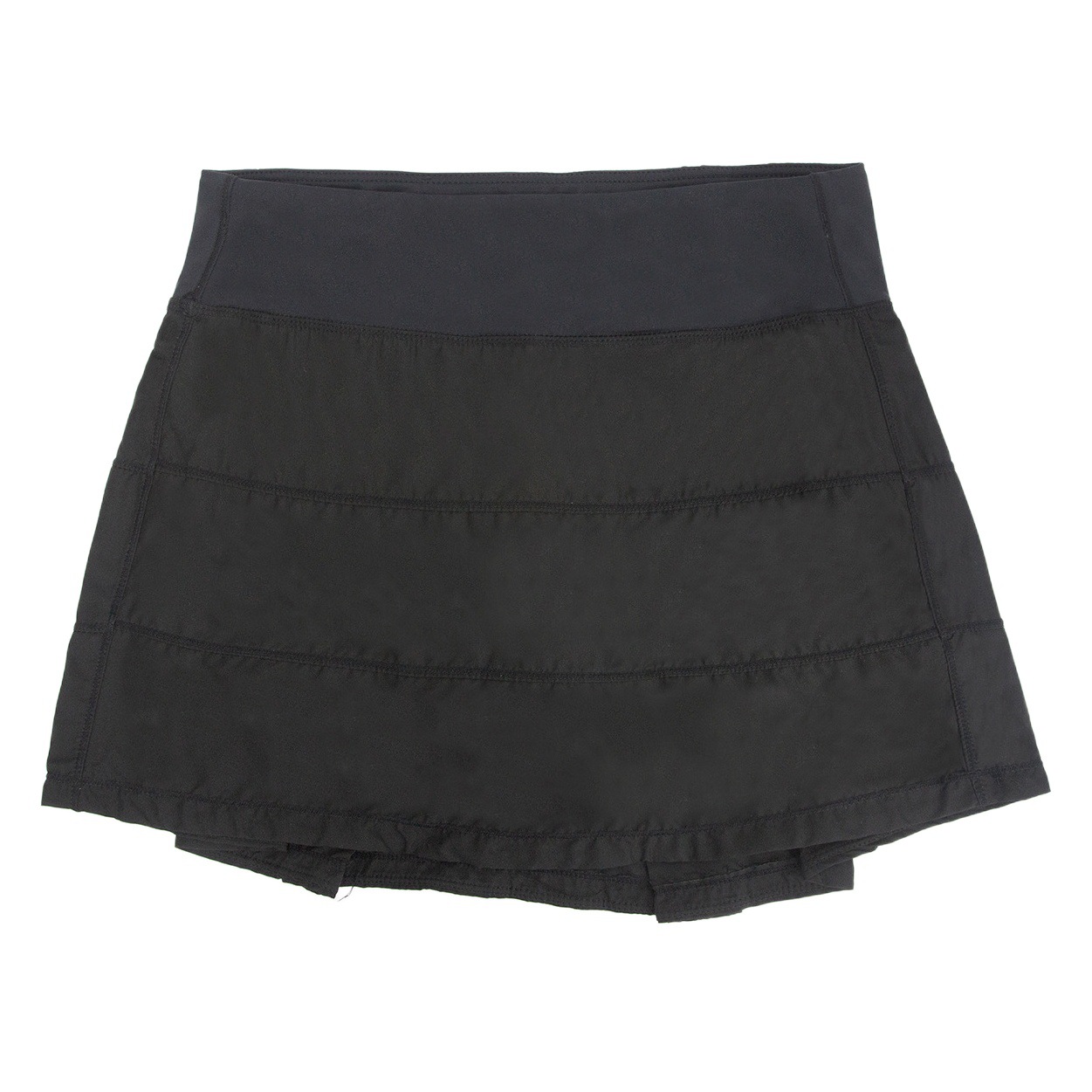Outdoor Sports Three-Fold Tennis Skirt for Women, Nude Anti-Exposure Fake Two-Piece Short Skirt with Pocket Zipper, Versatile Yoga Skirt