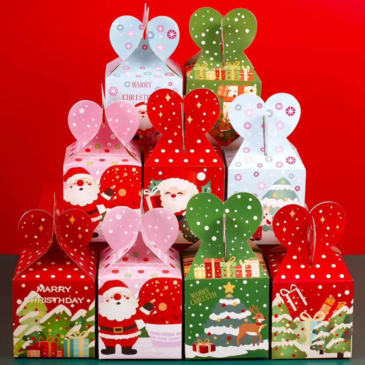 圣诞平安夜苹果礼盒平安果包装盒苹果盒纸盒圣诞节礼物儿童小礼品