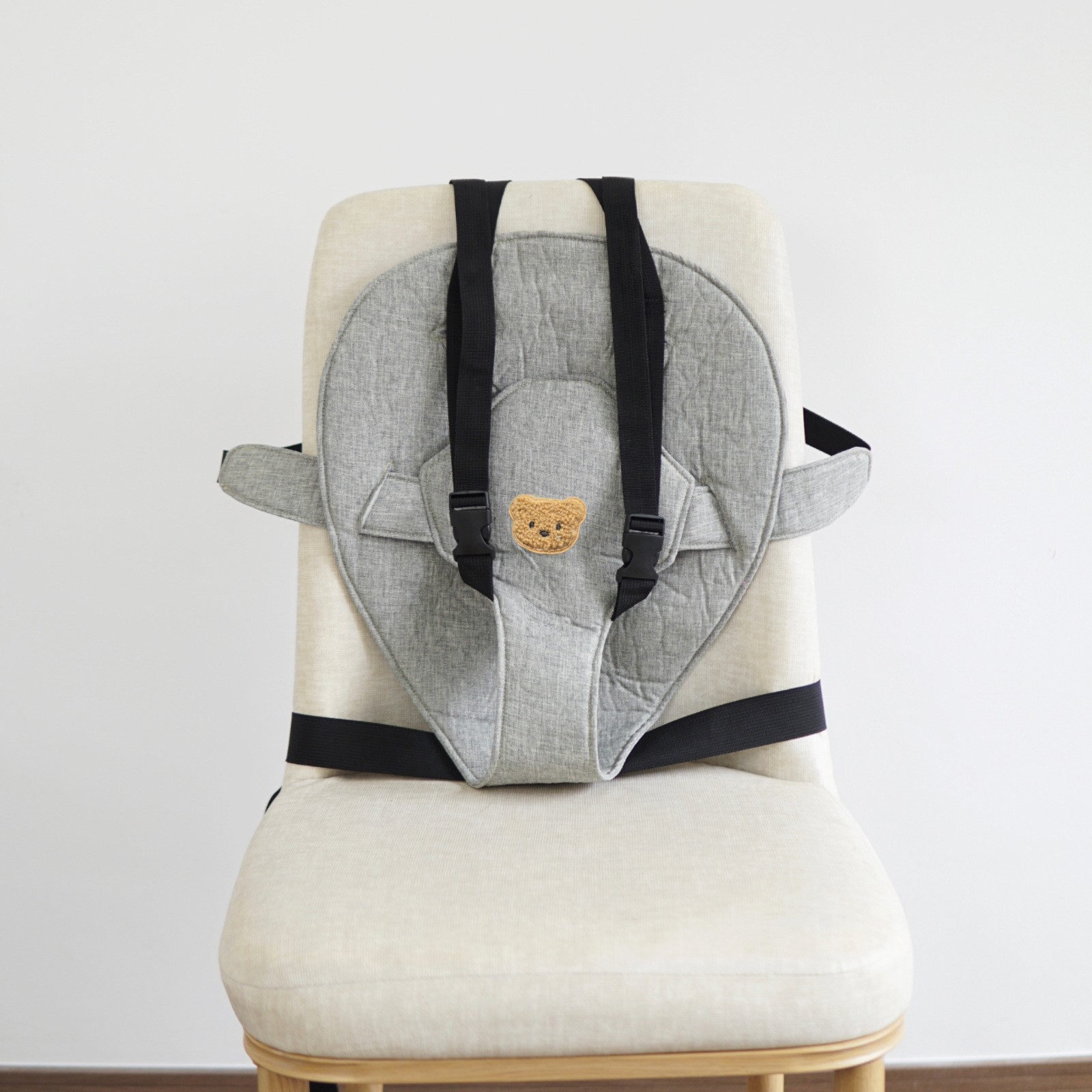 Transfronterizo Amazon explosión oso dinosaurio bordado silla de comedor respaldo fijo comedor para niños cinturón de fijación anti-caída