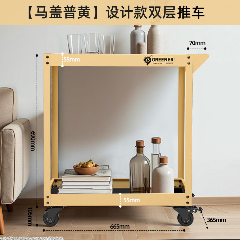 Green Forest Carriage Multifunctional Coffee Shop Mobile Home Ferro Forjado Green Plant Rack de almacenamiento image 9