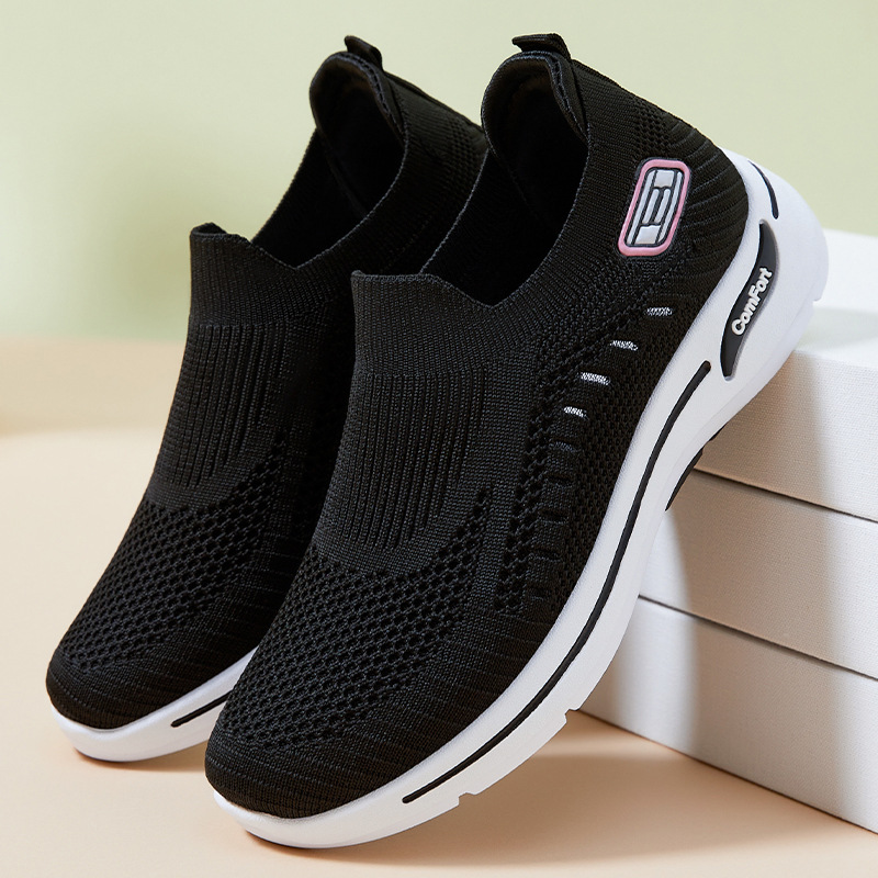 Zapatos de mujer verano nuevo comercio exterior al por mayor zapatos casuales de mujer zapatos de calzado de un pie zapatos de tejido transpirables