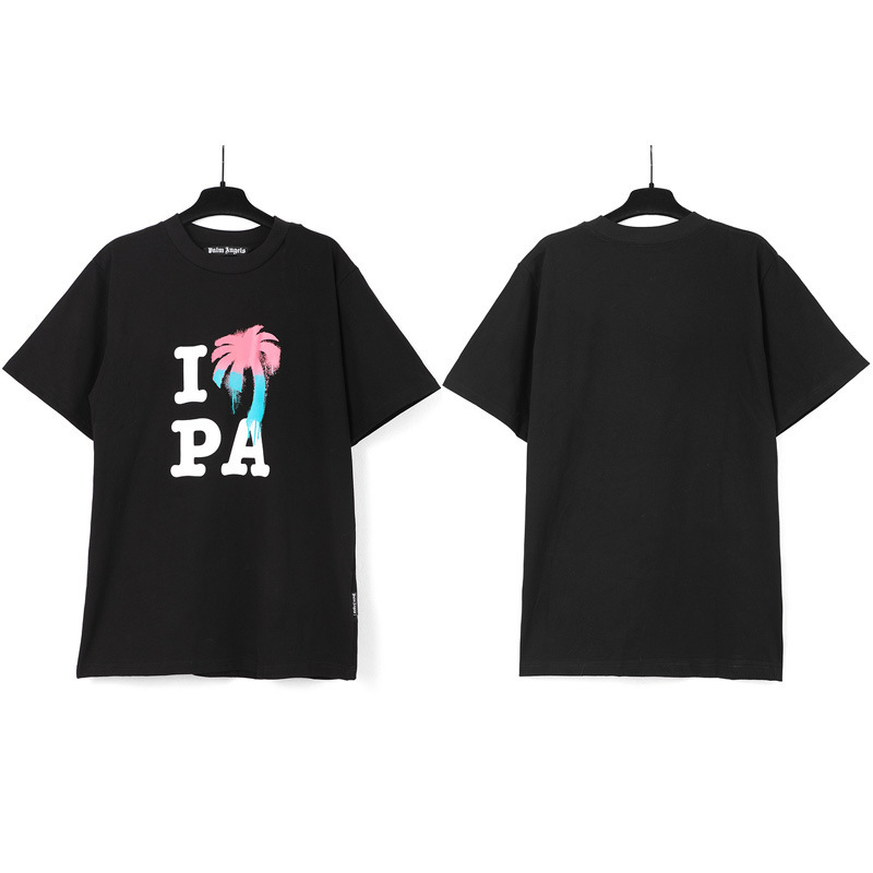 PALM半袖の正しいバージョン パームエンジェルス ヘッドレスベア エンジェルス バタフライプリント Tシャツ テディベア 半袖|undefined