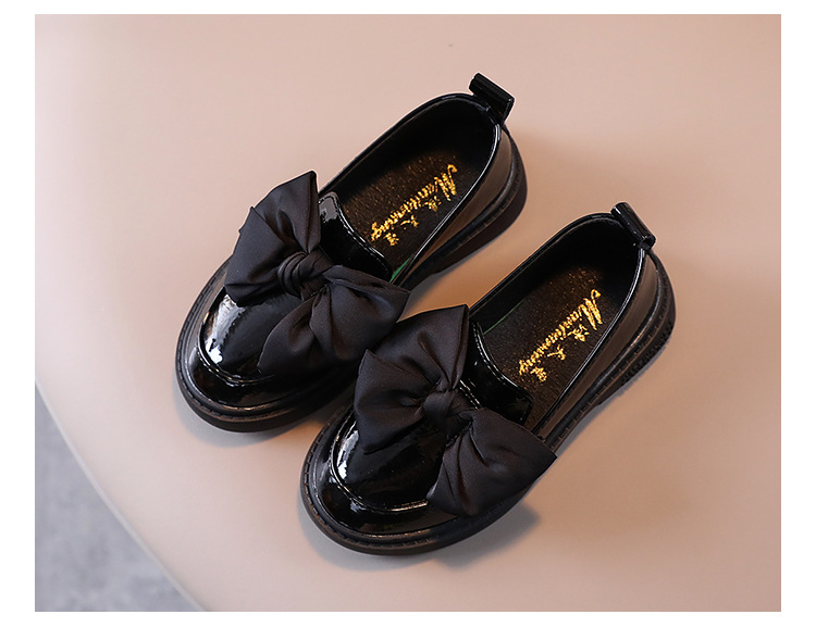 Girls' Leather Shoes Spring And Autumn British Style Bow Princess Shoes Children's Single Shoes Soft Sole Casual Shoes display picture 4