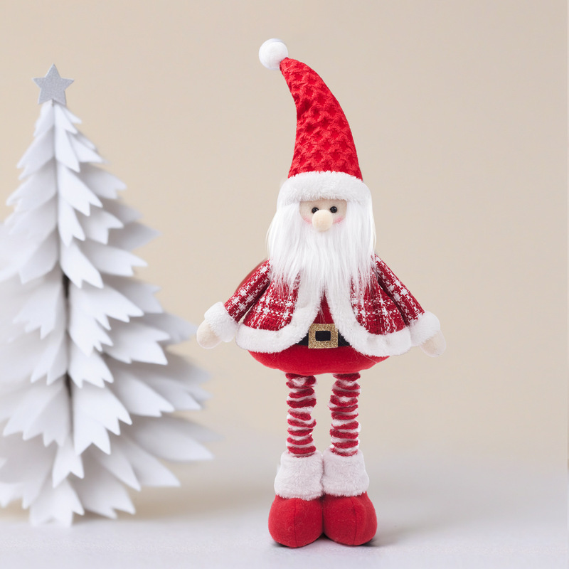 国境を越えた新しいクリスマス伸縮公仔かわいいヘラジカ人形クリスマスマフラー老人公仔装飾品卸売り|undefined