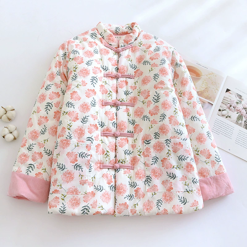 12 зимних утепленных хлопковых вещей, хлопковое стеганое пальто ручной работы с двубортной винтажной застежкой на пуговицы, новый стиль для мам.