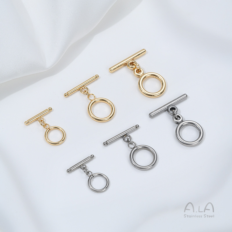 Titanium Steel Non-Fading Ot Buckle Simple Ring Buckle DIY Bracelet Necklace Connecting Buckle Finishing Buckle Stainless Steel Accessories