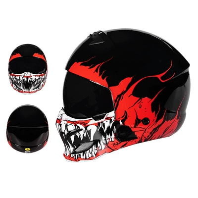 and Women, Summer All-Season Scorpion, Motosiklet kaskı (dəbilqə) - 856-venom-black-lens-m55-56