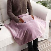 电暖毯法兰绒羊羔绒电热护膝毯办公室加热暖身毯被子毯盖毯暖腿
