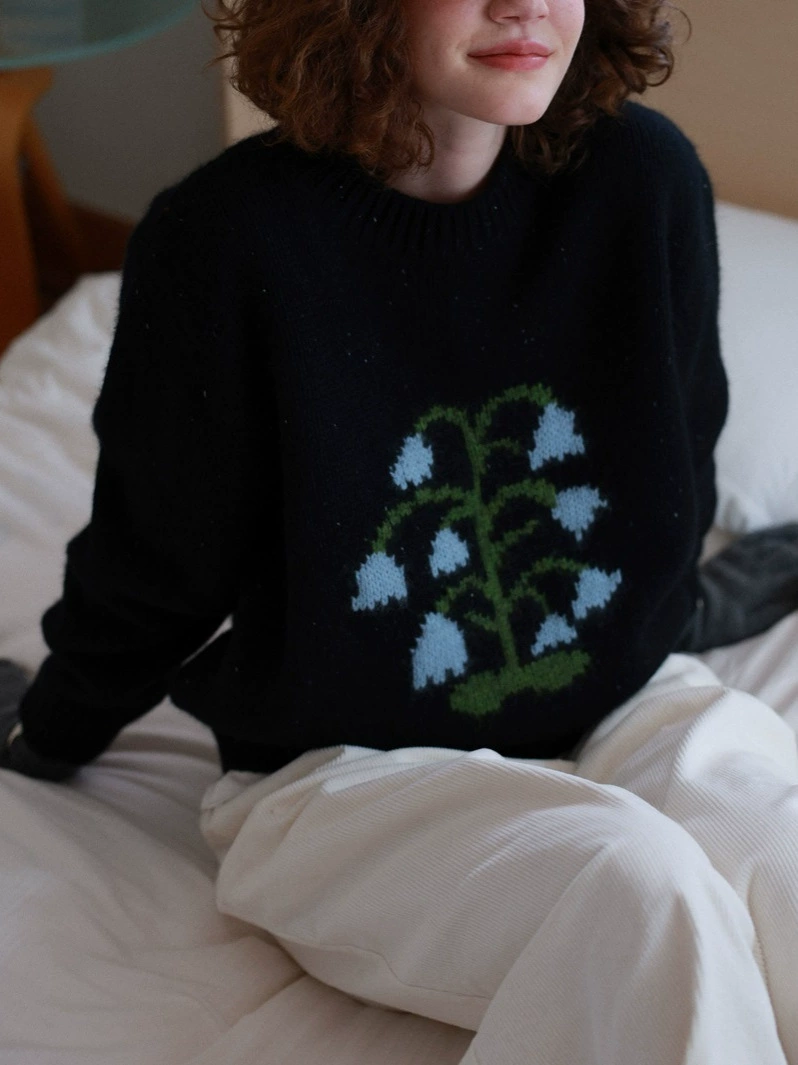 Эта вещь тяжелая! Meru Nu и Ракоун Pullite Blossom Plurry двухцветный свитер из пряжи Kilele Knit