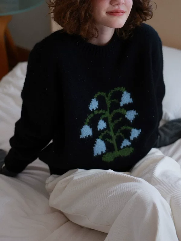 Эта вещь тяжелая! Meru Nu и Ракоун Pullite Blossom Plurry двухцветный свитер из пряжи Kilele Knit