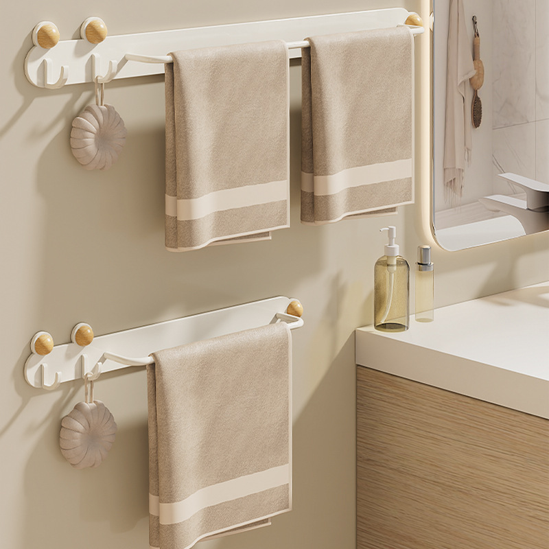 Rack de toallas de aire minimalista para inodoro sin agujeros colgantes para estante de almacenamiento de inodoro colgado en la pared