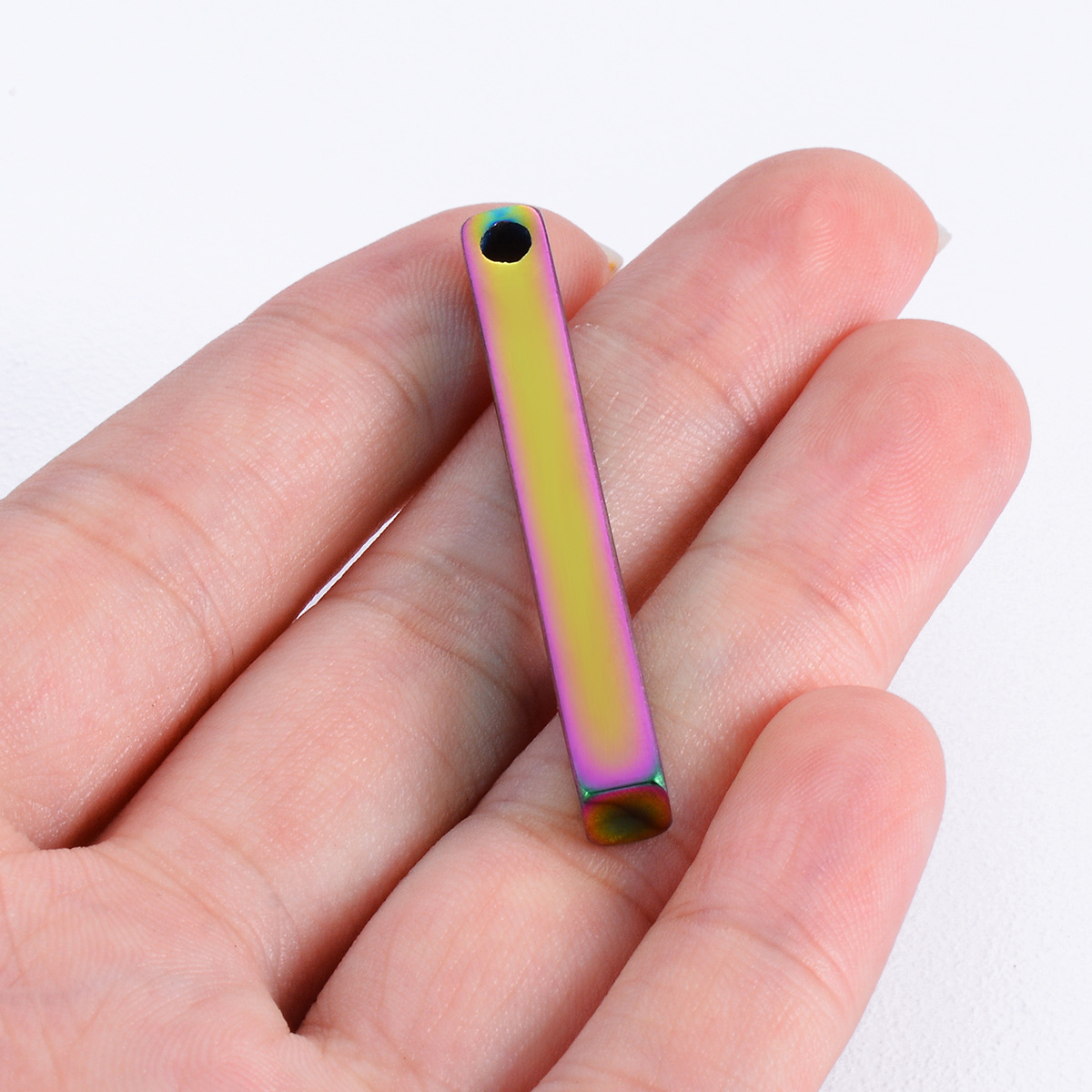Pendant Jewelry Making Type 5 PCS/Package Quantity 5 PCS/Package Stainless Steel Customization Laser Engraving Rectangle Charms Jewelry Accessories