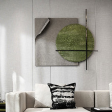 金属不锈钢立体手绘实物画抽象艺术装饰画餐厅玄关客厅样板间挂画