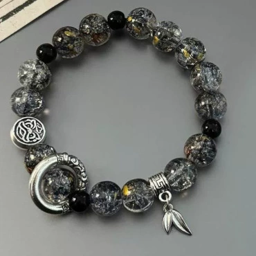 Прямые продажи с фабрики, браслет из треснутого ледяного бисера Xuany Mochuan Nezha Qiankun, круговое беговое кольцо, ниша из бисера, высококачественный кристалл