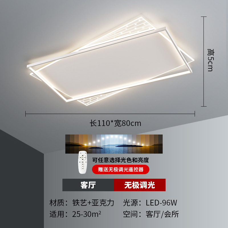 Luz de Sala de estar totalmente blanca 110 * 80 cm - atenuación sin Polo