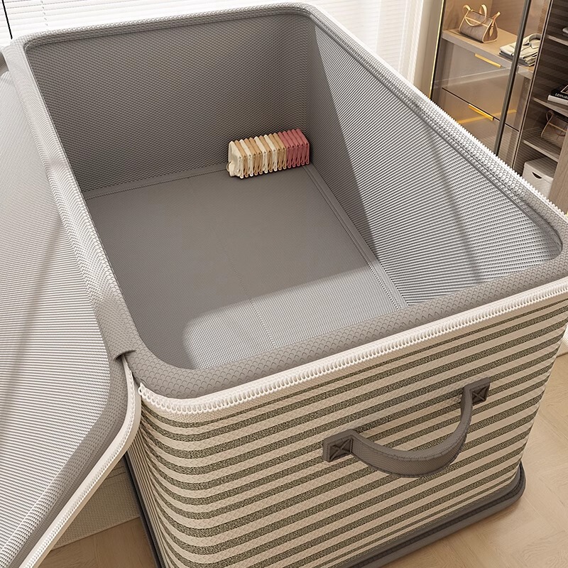 Storage Box with Large Capacity for Clothes and Quilts, Zipper Fabric Storage Box, Foldable Storage Box, Organizing Box, Wardrobe Basket