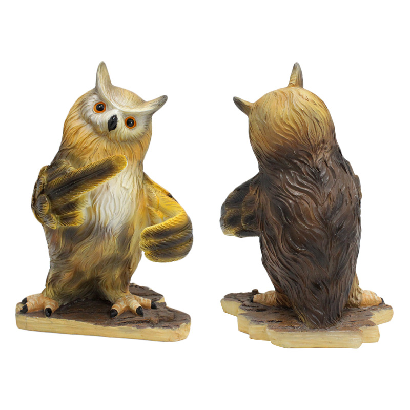  resin animal courtyard owl garden decoration gardening groceries balcony owl windmill decoration