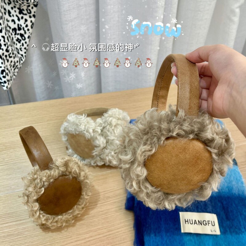 秋冬保暖耳罩韩国INS麂皮卷毛绒耳套防冻耳朵耳捂子耳暖耳包批发|undefined