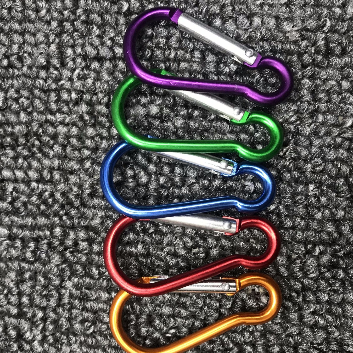 Ventas directas de fábrica No. 5 mosquetón de aleación de aluminio en forma de calabaza hebilla colgante al aire libre hebilla colgante rápida gancho de resorte hebilla de olla de escalada