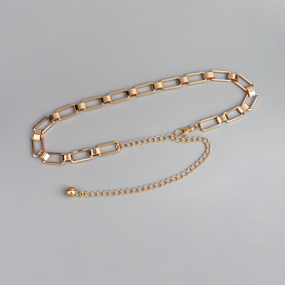 Holiday, Daily Occasion Punk Solid Color Metal Wholesale Waist Chain