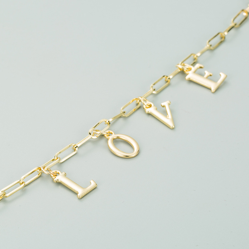 Pulsera Con Letras Doradas Love Multicapa display picture 6