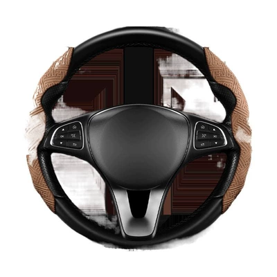 Steering wheel cover: of Nappa leather, non-slip, sweat-absorbent