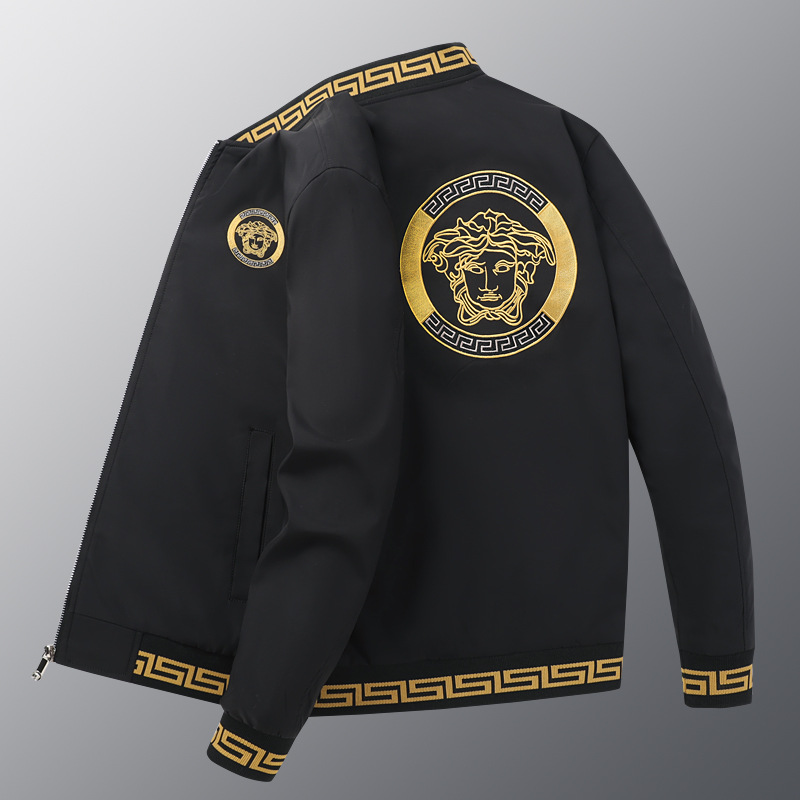 thumbnail for Trendy brand jackets, men's coats, spring and autumn embroidery, fashion, light luxury men's jackets, young and middle-aged men's tops, baseball uniforms