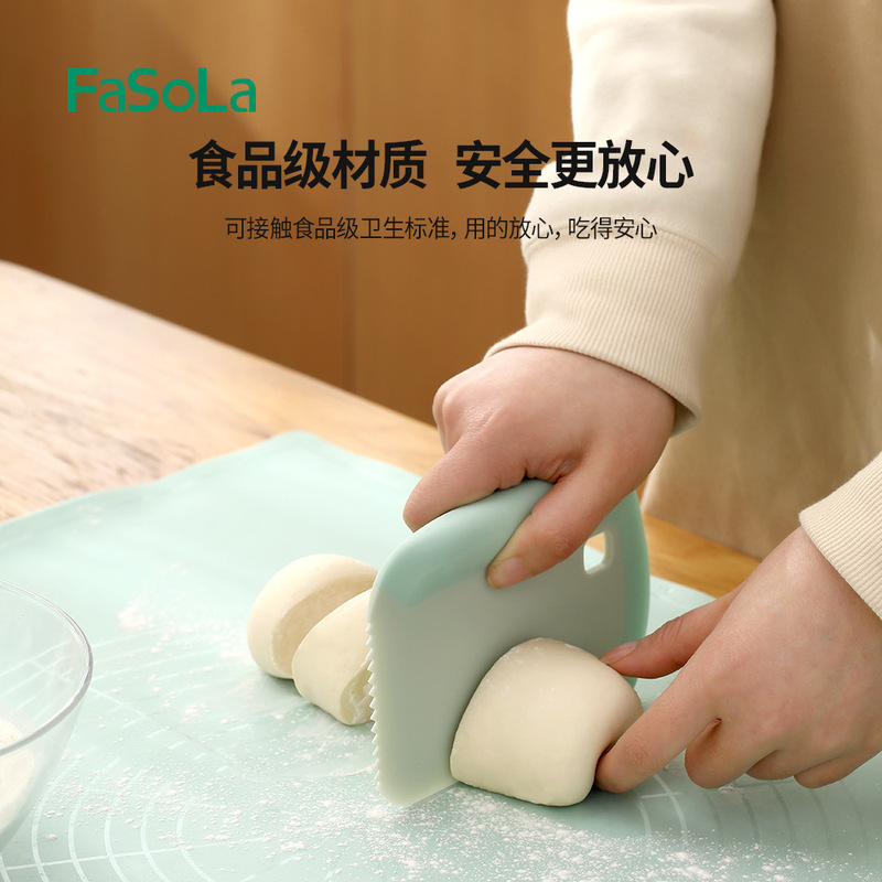 Fasola Multifunctional Noodle Cutter Household Scraper Baking Scraper Smoother Moon Cake Dough Scraper Kitchen Baking Fasola Multifunctional Noodle Cutter Household Scraper Baking Scraper Smoother Moon Cake Dough Scraper Kitchen Baking