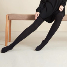 高端贵族山羊绒袜蚕丝天丝保暖裤打底裤九分袜踩脚袜春秋冬连脚女