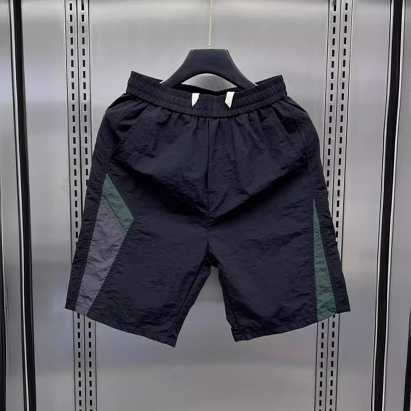 Men's Casual Shorts Summer New Quick-drying Thin Stitching Trendy Brand High-end Sports 5-point Pants Men's Outer Wear